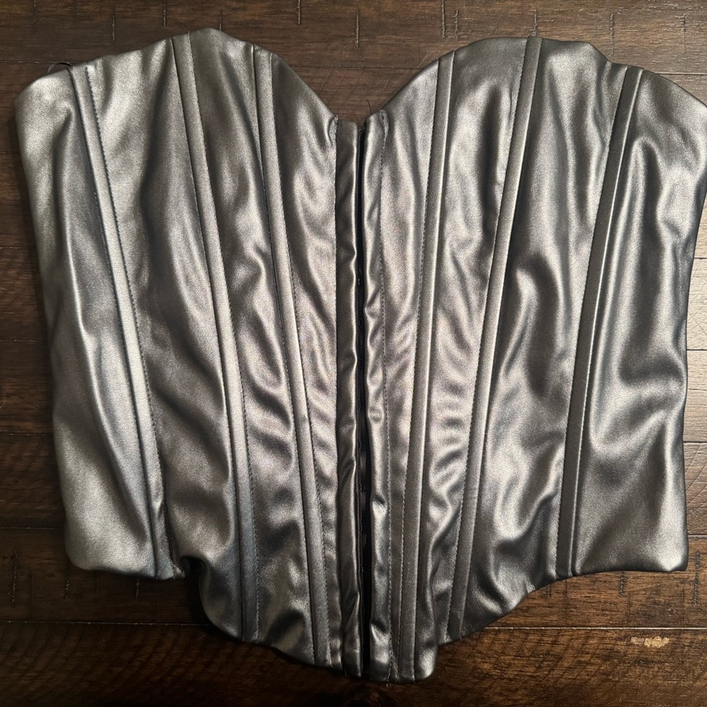 Stella Laguna Beach Metallic Silver Top